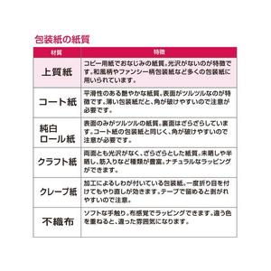 タカ印 包装紙10枚ロール リボンブーケ赤 全判 FC002NY-49-4678-イメージ6
