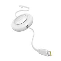 BASEUS Free2Pull 巻き取り式 USB-Cケーブル 100W 2m Moon White P10364500213-00