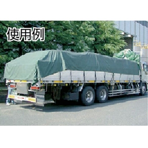 トラスコ中山 TRUSCO エステルトラックシート 軽トラ用 幅1900mm×長さ2.1m グリーン1.92.10.6418 FC399GZ-3292398-イメージ2