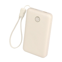 MOTTERU 準固体モバイルバッテリー 10000mAh e angle select アーモンドミルク EAN-MBSS10001-AM