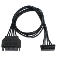 アイネックス シリアルATA用電源延長ケーブル 下L型コネクタ 30cm ブラック SA-047SALA