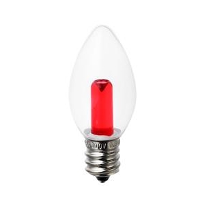 エルパ LED電球 E12口金 0．5W装飾電球 ローソクタイプ 赤色 elpaball mini LDC1CR-G-E12-G307-イメージ2