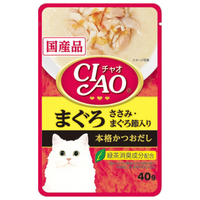 いなばペットフード CIAO パウチ まぐろ ささみ・まぐろ節入り 40g ﾁﾔｵﾊﾟｳﾁﾏｸﾞﾛﾌﾞｼｲﾘ40G