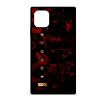PGA iPhone 11用ガラスハイブリッドケース アベンジャーズ/ブラウン PG-DGT19B13AVG
