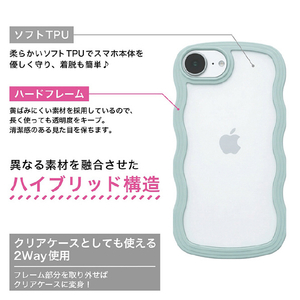 ＣＯＣＯ ＣＡＳＥ iPhone１７Ｅ／１６Ｅ用 パステルなくねくねケース ＣＯＣＯ ＣＡＳＥ ライトブルー 1794-17E16E-LIGHTBLUE-イメージ2