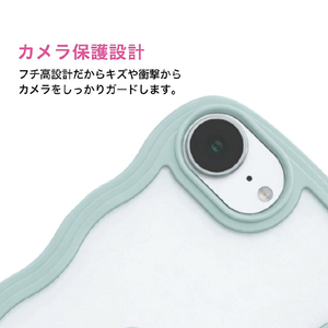 ＣＯＣＯ ＣＡＳＥ iPhone１７Ｅ／１６Ｅ用 パステルなくねくねケース ＣＯＣＯ ＣＡＳＥ ライトブルー 1794-17E16E-LIGHTBLUE-イメージ5