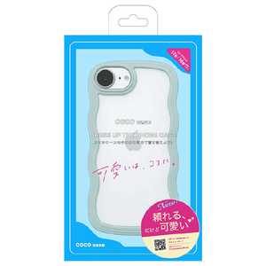 ＣＯＣＯ ＣＡＳＥ iPhone１７Ｅ／１６Ｅ用 パステルなくねくねケース ＣＯＣＯ ＣＡＳＥ ライトブルー 1794-17E16E-LIGHTBLUE-イメージ6
