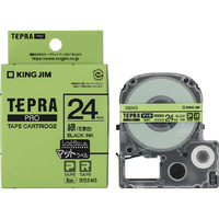 キングジム テプラPROテープ (マット緑(若葉色)/黒文字/24mm幅) 8m SB24G