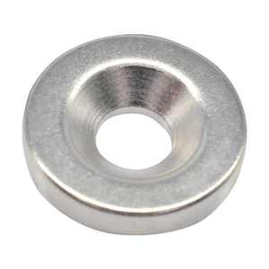 トラスコ ネオジム丸形磁石　皿ねじ穴付　外径１５ｍｍＸ３ｍｍ　Ｍ４　１個入 TRUSCO　ネオジム磁石（丸形皿ねじ穴付） T15R03-M4-イメージ1