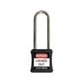 IFAM/ロックアウト用南京錠 スチール製シャックル ツル長 黒 0 44866 FC433VC-3857038