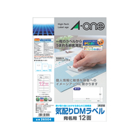 エーワン 気配りDMラベル A4判 宛名用 12面 100枚 F873536-26504