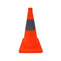 ミズケイ 伸縮式三角コーン 41cm オレンジ 8201021 FC594XL-2085712