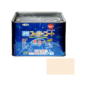 アサヒペン 水性スーパーコート 5L ミルキーホワイト FC507NV-イメージ1