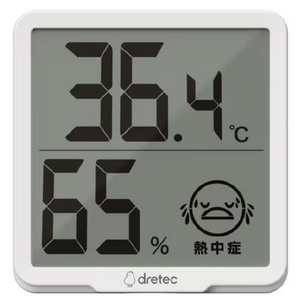 ドリテック デジタル温湿度計「リテーモ」 ホワイト O-449WT-イメージ1