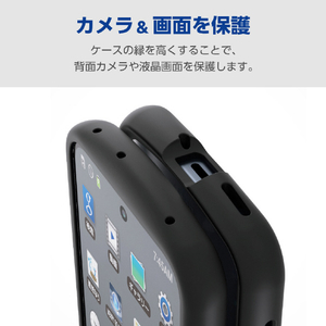 エレコム OPPO Reno15 A用 Grippy ハイブリッドケース フレームカラー 極限 ブラック PM-O261GRPFCKBK-イメージ7