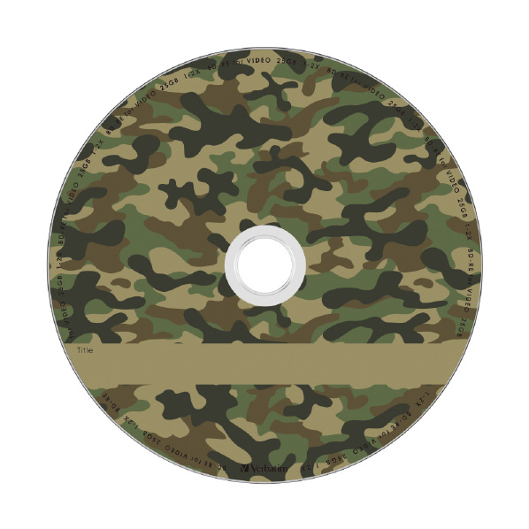  Verbatim 録画用(25GB) 1-2倍速 BD-RE 20枚入り e angle select 迷彩グリーン VBE130NRG20E4