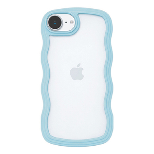 ＣＯＣＯ ＣＡＳＥ iPhone１７Ｅ／１６Ｅ用 パステルなくねくねケース ＣＯＣＯ ＣＡＳＥ ブルー 1794-17E16E-BLUE-イメージ1