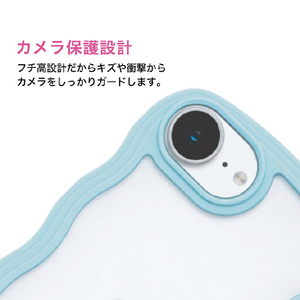 ＣＯＣＯ ＣＡＳＥ iPhone１７Ｅ／１６Ｅ用 パステルなくねくねケース ＣＯＣＯ ＣＡＳＥ ブルー 1794-17E16E-BLUE-イメージ5