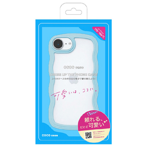 ＣＯＣＯ ＣＡＳＥ iPhone１７Ｅ／１６Ｅ用 パステルなくねくねケース ＣＯＣＯ ＣＡＳＥ ブルー 1794-17E16E-BLUE-イメージ6