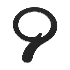 ラスタバナナ マグネットステッカー ねこのしっぽ クロ RMAGR02KUR-イメージ1