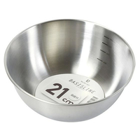 パール金属 ベーシスライン ステンレス製ボウル 21cm (目盛付) FC708TF-HC-437