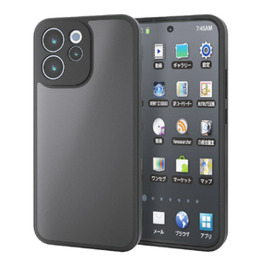 エレコム OPPO Reno15 A用 ハイブリッドケース 極限 マットブラック PM-O261HVCKKBK-イメージ2