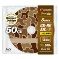 Verbatim 録画用(50GB) 1-2倍速 BD-RE DL 5枚入り e angle select 迷彩ブラウン VBE260NRBR5E4