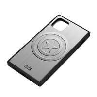 PGA iPhone 11用ガラスハイブリッドケース キャプテン・アメリカ/シルバー PG-DGT19B15CTA