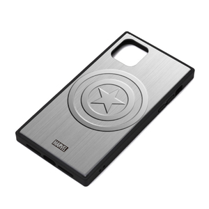 PGA iPhone 11用ガラスハイブリッドケース キャプテン・アメリカ/シルバー PG-DGT19B15CTA-イメージ1