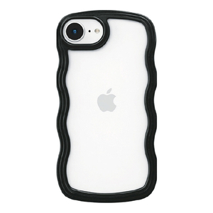 ＣＯＣＯ ＣＡＳＥ iPhone１７Ｅ／１６Ｅ用 パステルなくねくねケース ＣＯＣＯ ＣＡＳＥ ブラック 1794-17E16E-BLACK-イメージ1