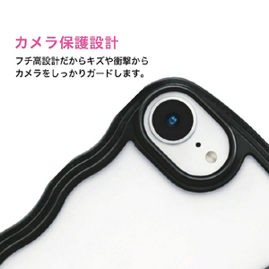 ＣＯＣＯ ＣＡＳＥ iPhone１７Ｅ／１６Ｅ用 パステルなくねくねケース ＣＯＣＯ ＣＡＳＥ ブラック 1794-17E16E-BLACK-イメージ5