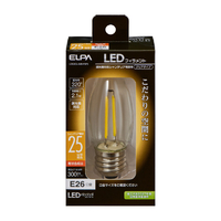 エルパ LED電球 E26口金 全光束300lm(2．1Wシャンデリア球タイプ) 電球色相当 LDC2CL-G/D-F375