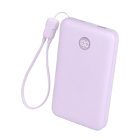 MOTTERU 準固体モバイルバッテリー 10000mAh e angle select ペールアイリス EAN-MBSS10001-PU