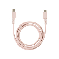 クオリティトラストジャパン コネクタシリコン充電通信ケーブル(USB Type-C to Type-C) 1m ピンク QTC-0408PK