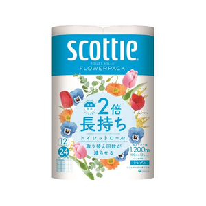 クレシア スコッティ フラワーパック 2倍長持ち シングル 12ロール F882118-15310-イメージ1