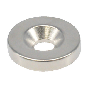 トラスコ ネオジム丸形磁石　皿ねじ穴付　外径２０ｍｍＸ４ｍｍ　Ｍ５　１個入 TRUSCO　ネオジム磁石（丸形皿ねじ穴付） T20R04-M5-イメージ1