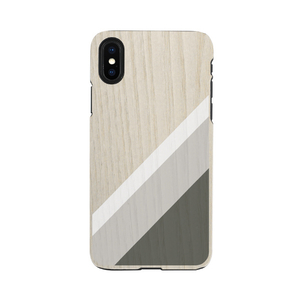 Man&Wood iPhone XR用天然木ケース Gray Suit I13866I61-イメージ1