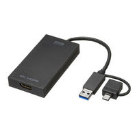 サンワサプライ USB A/Type-C両対応HDMIディスプレイアダプタ(4K/30Hz対応) USBCVU3HD4