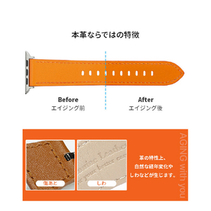 EGARDEN Apple Watch 42/41/40/38mm用バンド マンダリン EG24866AWMD-イメージ15