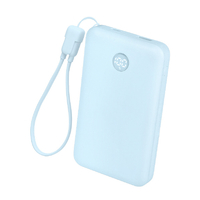 MOTTERU 準固体モバイルバッテリー 10000mAh e angle select パウダーブルー EAN-MBSS10001-BL