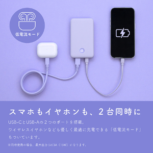 MOTTERU 準固体モバイルバッテリー 10000mAh e angle select パウダーブルー EAN-MBSS10001-BL-イメージ8