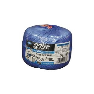 ユタカメイク 荷造り紐　強力玉巻紐　約250M・約180g　ブルー M-164-2-イメージ1