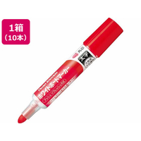 ぺんてる ホワイトボードマーカー ノックル 太字 丸芯 赤 10本 FCF480N-EMWL5W-B10