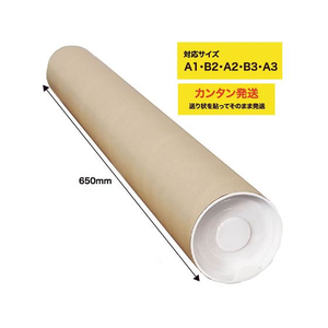 今村紙工 ポリ栓付き紙管 長さ650mm 6本 FC055RB-SK2-2-イメージ2