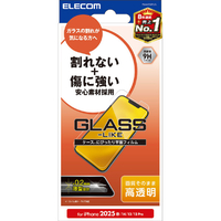 エレコム iPhone 16e用ガラスライクフィルム 薄型 高透明 PM-A25SFLGL