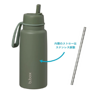 ビーボックス フリップトップボトル1L(ステンレス製水筒) オリーブ 866ｵﾘ-ﾌﾞ-イメージ3
