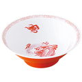 エンテック 中華丼(竜模様) 白/赤 FC73255-CA-10