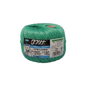 ユタカメイク 荷造り紐　強力玉巻紐　約250M・約180g　グリーン M-164-5-イメージ1