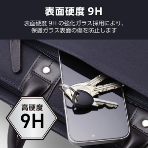 エレコム iPhone17e/16e用 ガラスライクフィルム 薄型 高透明 ブルーライトカット PM-A25SFLGLBL-イメージ4