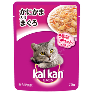 マースジャパンリミテッド カルカンパウチ かにかま入りまぐろ(70g) KWP6ｱｼﾞﾜｲS ｶﾆｶﾏｲﾘ 70G-イメージ1